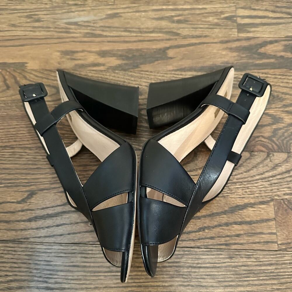 LOUISE ET CIE KALEE Black Leather Block Heel Strappy Sandal Size 10 M - Picture 8 of 11